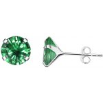 Olivie Stříbrné náušnice ZELENÉ 9974 – Zboží Mobilmania