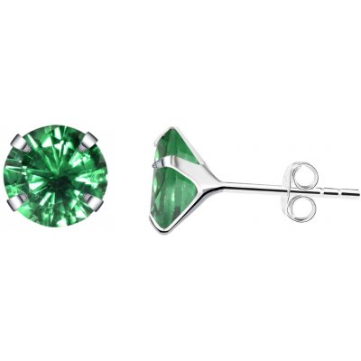 Olivie Stříbrné náušnice ZELENÉ 9974 – Zboží Mobilmania