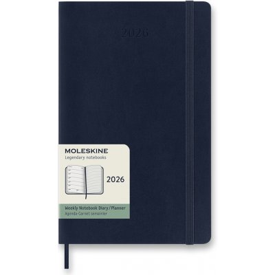 Moleskine A5 týdenní 2026 modrý – Zboží Dáma