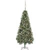 Vánoční stromek Meedo Umělý vánoční stromek s LED sadou koulí a šiškami 210 cm