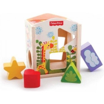 Fisher-Price Vkládačka dřevěná kostka velká