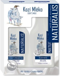 Naturalis Kozí mléko dárková sada se sprchovým gelem 350 ml a tělovým mlékem 350 ml