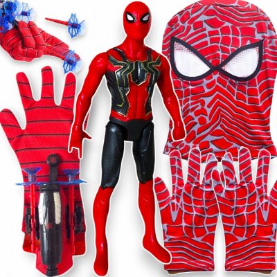 Spiderman 4v1 RAKETOMET 2x RUKAVICE MASKA FIGURKA – Zboží Dáma