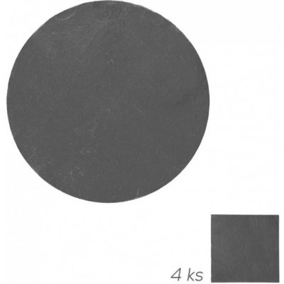 Orion Podtácek břidlice 10x10cm 4 ks mix – Zboží Dáma