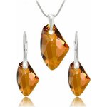 Swarovski Elements Galactic Polygon krystal 27+19 mm Stříbrná sada 39022.2 – Zboží Dáma