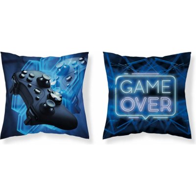 Detexpol povlak na polštář Game Over blue 40x40 cm – Sleviste.cz