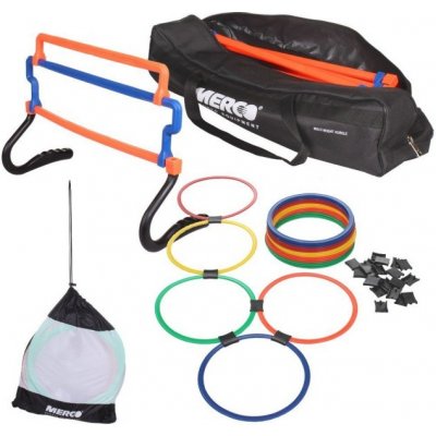 Merco Tréninkový set 6x nastavitelné překážky a 1x proskakovačka agility hoop – Zboží Mobilmania