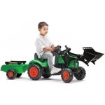 FALK Traktor šlapací SuperCharger zelený s přední lžící a valníkem – Zboží Dáma