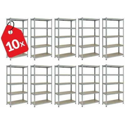 Vyprodej-Regalu.cz Regál 1800 x 900 x 400 mm zinek 5 polic 10 ks – Zboží Dáma