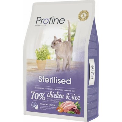 Profine Cat Sterilized krmivo bez lepku pro kastrované kočky s kuřetem a rýží 12 kg – Zboží Mobilmania