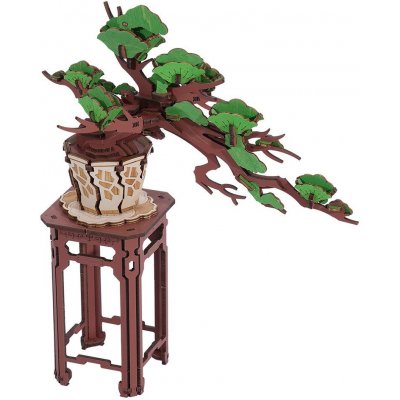 ROBOTIME Rolife DIY 3D dřevěné puzzle Bonsai z jehličnanu borovice 115 ks – Zboží Dáma