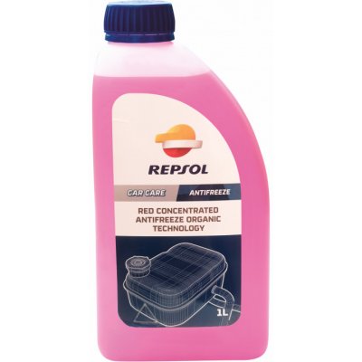 Repsol ANTIGEL RED CONCENTRATED G12 1 l – Zboží Mobilmania