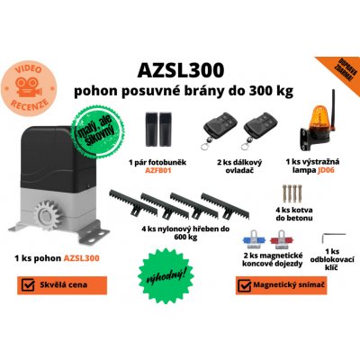 AZSL300 - pohon posuvné brány do 300 kg – Zboží Mobilmania