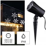 Emos DCPC04 LED dekorativní projektor vločky 3 6W IP44 studená bílá rotující světlo černá – Zbozi.Blesk.cz