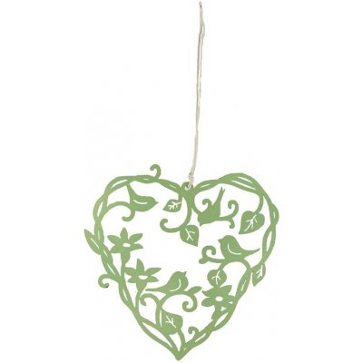 Závěsné srdce zelené K1442-15 – Zboží Mobilmania