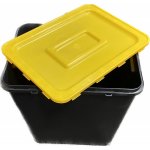 YANNICK Kontejner na kontaminovaný odpad, 30 l, černý + žluté víko – Sleviste.cz