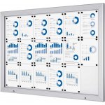 A-Z Reklama CZ Uzamykatelná vitrína do krytého venkovní prostředí Alpha pro prospekty 18 x A4 - Stříbrná – Zboží Mobilmania