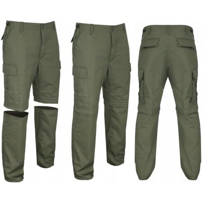 Kalhoty Mil-tec BDU zip-off odepínací zelené – Sleviste.cz