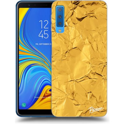 Pouzdro Picasee silikonové Samsung Galaxy A7 2018 A750F - Gold čiré – Zbozi.Blesk.cz