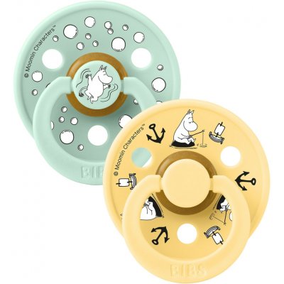 Bibs x Moomin Colour Dudlíky z přírodního kaučuku 2ks Sailing Nordic Mint Mix – Zboží Dáma