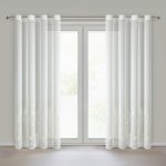 EUROFIRANY ZÁCLONA NA KROUŽCÍCH BROKLYN 140X250 CM CM VZOROVANÁ – Hledejceny.cz