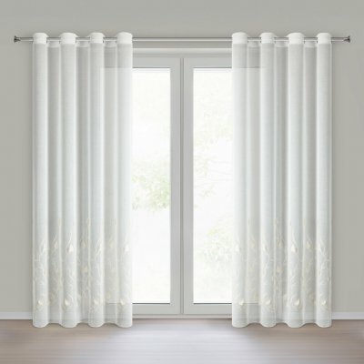 EUROFIRANY ZÁCLONA NA KROUŽCÍCH BROKLYN 140X250 CM CM VZOROVANÁ – Hledejceny.cz