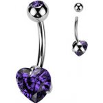 Šperky4U piercing do pupíku srdce titan TIT1058-P – Zboží Mobilmania