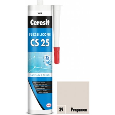 Ceresit CS 25 sanitární silikon 280 g pergamon – Zboží Mobilmania