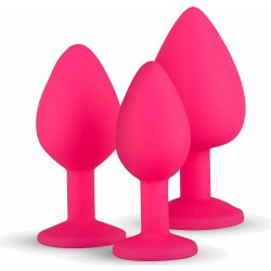Easytoys Anal Collection Silicone Butt Plug with Diamond
