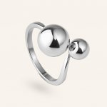 SilveAmo Stříbrný prsten bez kamenů Dvě kuličky K2.1187 – Zbozi.Blesk.cz