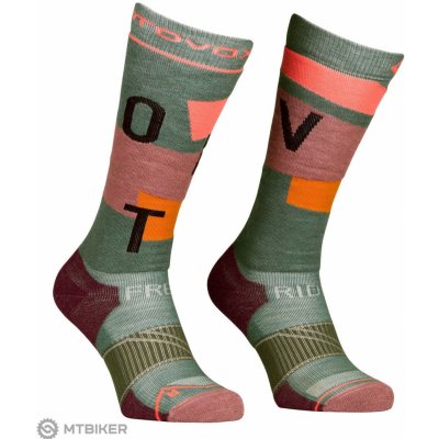 Ortovox dámské lyžařské ponožky Freeride Long Socks Cozy wild herbs – Zboží Mobilmania