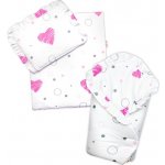 Baby Nellys Luxusní sada pro panenku 3D Baby Nellys zavinovačka peřinka a polštářek I love Girl – Zboží Dáma