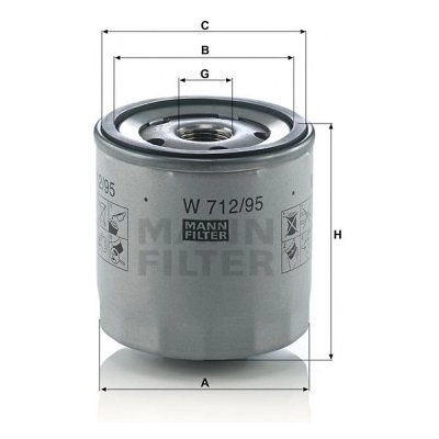 MANN FILTER Olejový filtr W 712/95 – Hledejceny.cz