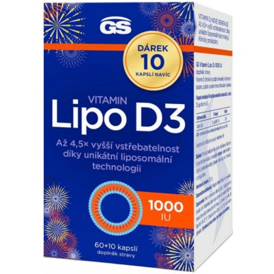 GS Vitamin Lipo D3 1000 IU 70 kapslí – Hledejceny.cz