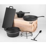 CS Solingen Sada litinového nádobí na grilování a vaření na otevřeném ohni PARILLA 9 ks – Zboží Mobilmania