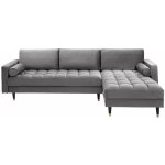 Interior DE Sedací souprava Cozy Velvet II 260 cm šedá samet SS40273 – Zboží Mobilmania