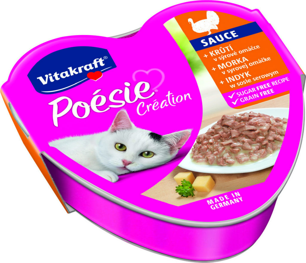 Vitakraft Cat Poésie se šťávou Krocan a Sýr 85 g