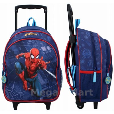 Vadobag batoh na kolečkách Spiderman modrý