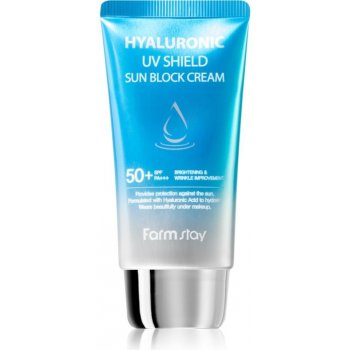 Farmstay Hyaluronic UV Shield Sun Block Cream ochranný pleťový krém s kyselinou hyaluronovou SPF 50+ 70 g
