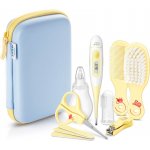 Philips Avent Baby Care Set digitální teploměr pro děti 1 ks + odsávačka nosních hlenů 1 ks + dětský zubní kartáček na prst 1 ks + dětské nůžky s kulatou špičkou 1 ks + pilník 3 ks + kleštičky na neht – Zboží Mobilmania