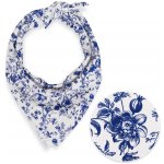Biante bavlněný šátek Sandra SA-639 Modré květiny na bílém – Hledejceny.cz