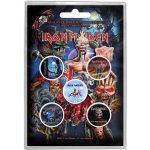 CurePink: | Set 5 placek - odznaků Iron Maiden: Later Albums (průměr 2,5 cm) [BB022] – Zboží Mobilmania