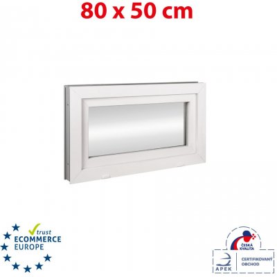 Okna Hned Plastové okno 80x50 cm bílé sklopné – Zbozi.Blesk.cz
