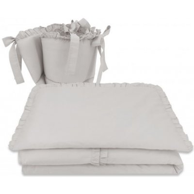 Baby Nellys 3-dílná sada Mantinel s povlečením Royal šedá 135 x 100 cm – Zboží Dáma