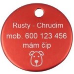 Šperky4U Hliníková psí známka kulatá 30 mm PZ013 R – Zboží Dáma