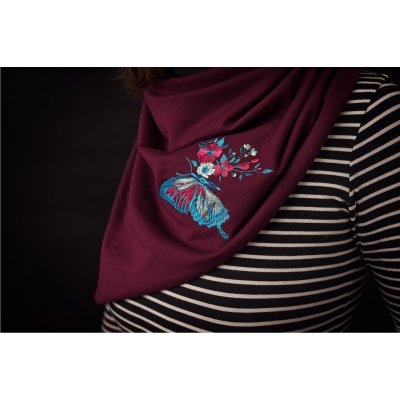 maxi šátkošála s výšivkou motýla – Zbozi.Blesk.cz