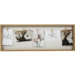 Multirámeček pro 5 fotek Natur s dřevěnými kolíčky 70x25 cm – Zboží Živě