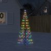 Vánoční osvětlení DKD HOME DECOR LED vánoční stromek na stožár 200 LED diod Vícebarevný 180 cm