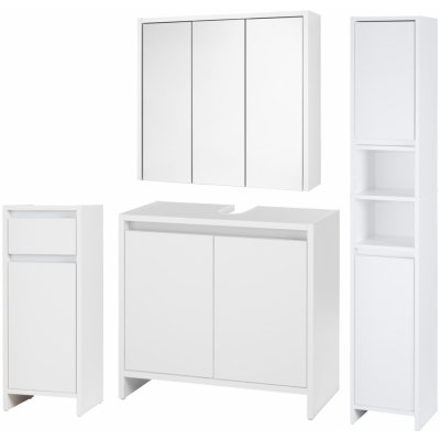 LIVARNO home Sada skříněk Oslo, bílá, 4dílná – Zboží Mobilmania