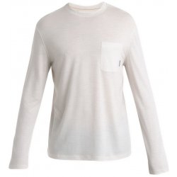 Icebreaker Mens Merino 150 Tech Lite III LS Relaxed Pocket Tee Ecru Heather